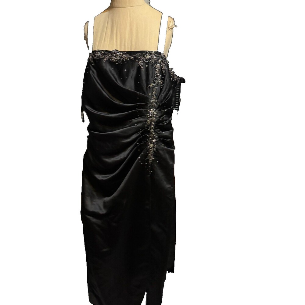 Onyx Nite by Wendye Chaitin Black White Embellished Glam Cocktail Wedding 16
